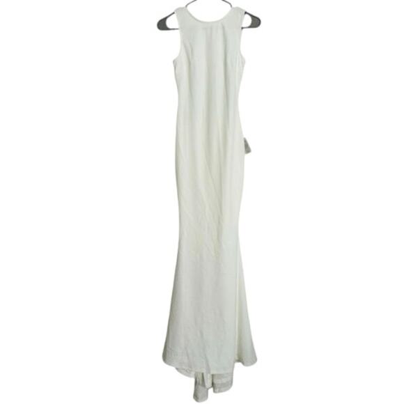 LULUS White Backless Evening Gown | Elegant Formal Dress | Wedding & Prom-Sz XS - Picture 5 of 7